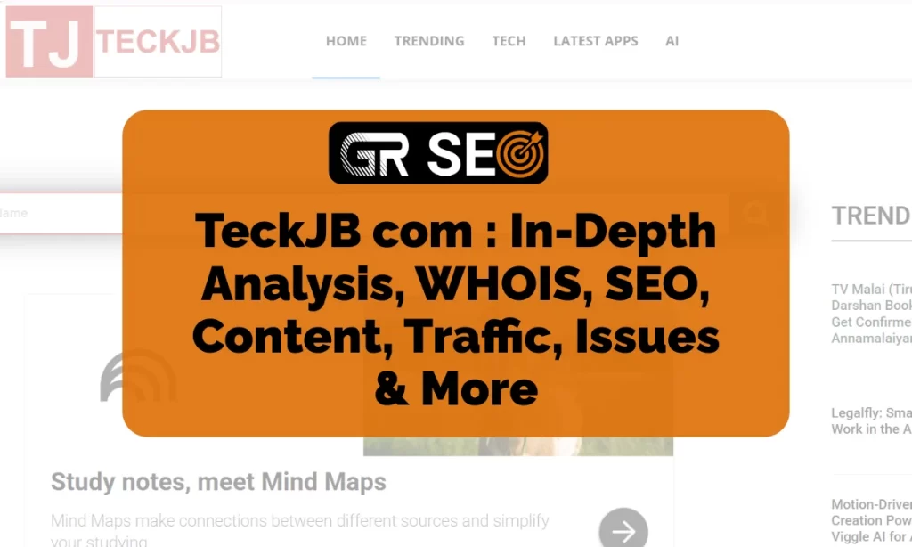 TeckJB com In-Depth Analysis, WHOIS, SEO, Content, Traffic, Issues & More