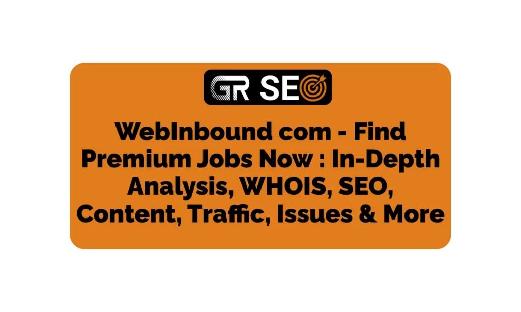 WebInbound com complete analysis, including SEO audit, WHOIS and more.